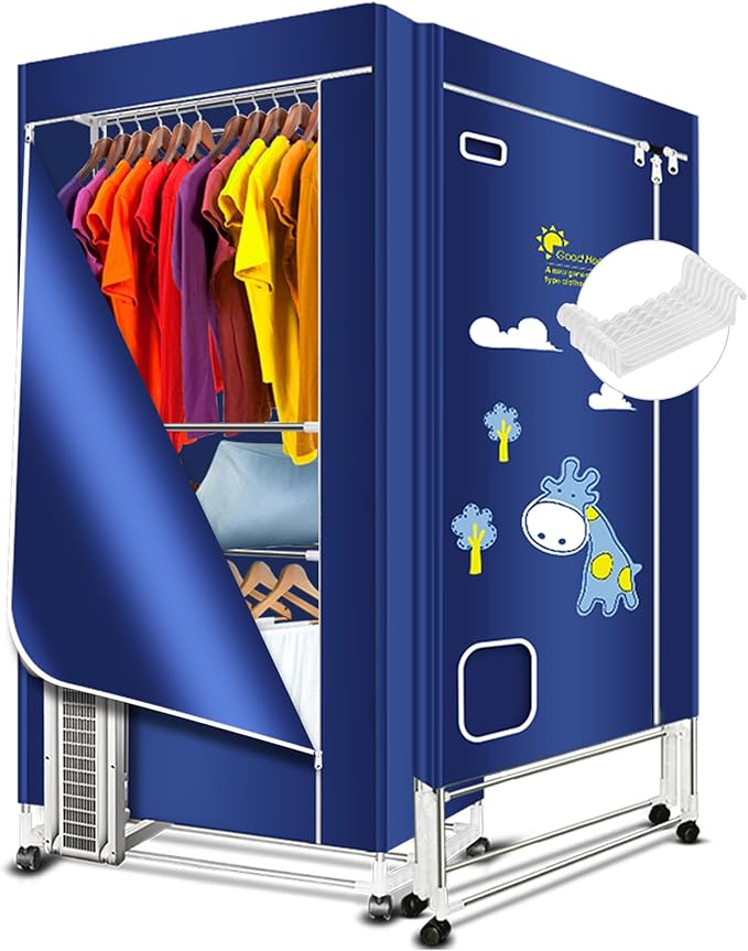 Portable Clothes Dryer, 110V -1600W Clothes Dryer, 67Inch -3 Tier Foldable Clothes Dryers Rack, Energy Saving Portable Dryer for Apartment, Indoor, Travel, RV