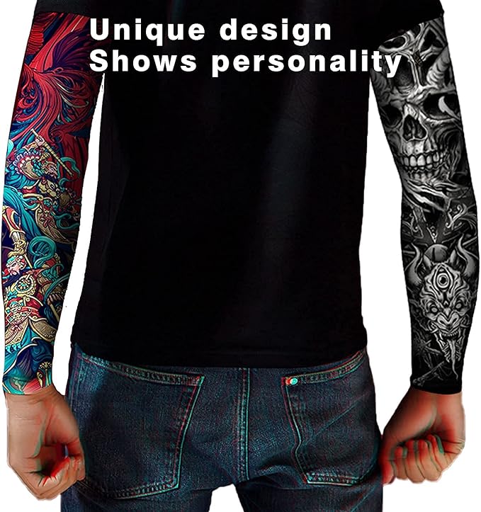 UV Sun Protection Arm Sleeves for Men & Women-UPF 50+ Sports Compression Cooling Sleeve-Unique TATTOO SLEEVE gift