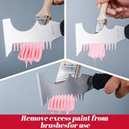 Mister Rui 5 in 1 Paint Brush Comb and Roller Cleaner Tool, Stainless Steel Paint Brush Cleaner with Hammer Base & Anti-Slip Grip, for Professional Painters & DIYers