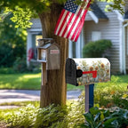Summer Sunflower Mailbox Covers Magnetic Standard Size Yellow Sunflowers Floral Mailbox Post Cover Magnetic Waterproof Mailbox Decor Rustic Flowers Mailbox Wraps for Garden Yard 21 * 18 Inch
