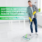 40 Count XL Wet Mopping Cloths for Swiffer Sweeper XL Mop - Disposable X-Large Wet Pad Refills - Multi-Surface Wet Wipes Mopping Pads Refill for Floor Cleaning