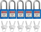 SAFBY Lockout Tagout Locks, Safety Padlock, Keyed Differently Loto Safety Padlocks for Lock Out Tag Out Kits Station (Blue 11-20)