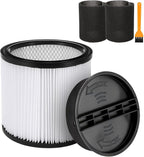 Replacement Cartridge Filter Compatible with Shop Vac Filter 90304 90350 90333 90344 90585,Fits Most 5 Gallon and Above Wet/Dry Vacuum Cleaners(1+1+2+1)