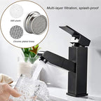 4PCS 2.2 GPM Faucet Aerator, 2 Pack Aeration Filter Replacement Parts With Brass Housing 15/16 Inch 24mm Male Thread Aerator Faucet Filter With Gasket For Kitchen And Bathroom (Black)