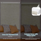 SmartWings Motorized Smart Blinds with Remote, Custom Automatic 100% Blackout Roller Shade Compatible with Alexa/Homekit/Google, Electric Smart Blinds for Indoor Windows, Linen Stone