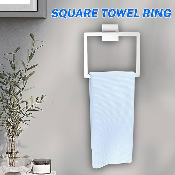 Brushed Nickel Bathroom Hardware Accessories Set 10-Piece Brushed Towel Bar Set Bath Towel Holder Set Stainless Steel Wall Mounted Towel Rack Set,23.6 in