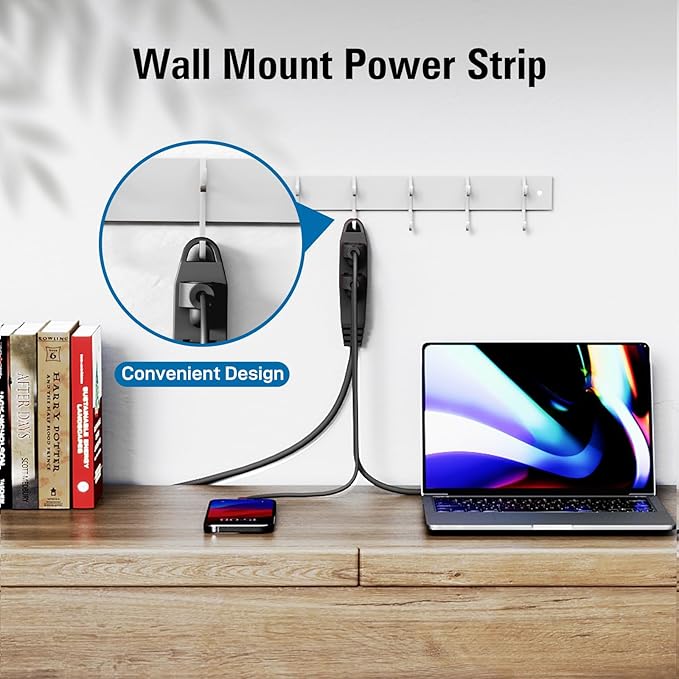 K KASONIC - 100-Feet 3 Outlet Extension Cord, UL Listed, 16/3 SJTW 3-Wire Grounded, 10 Amp 125 V 1625 Watts, Multi-Outlet Indoor/Outdoor Use, Black