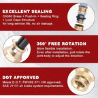 1/4” Quick Push to Connect Fittings Brass Male Straight and Elbow Combination DOT Approved 1/4" Tube OD x 1/4" NPT Thread Air Brake Line Adapter Air Suspension Kit Air Hose Repair Kit 14pcs