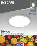 6 Inch Recessed Ceiling Light, Dimmable, 1050LM, 2700K-5000K 5CCT, Ultra-Thin, 1 Pack LED Recessed Lighting for Kitchen, Bedroom and Living Room