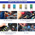 BOJACK ATM Auto Reset Fuse Low Profile Mini Blade Fuses T1 14V DC 5A 10A 15A 20A 25A 30A Amp Automotive Circuit Breaker Fuses Boat Marine RV Car Truck (6 pcs Mixed