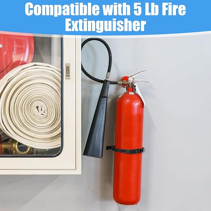 4 Pack Fire Extinguisher Mount Bracket, 5 LB Metal Heavy Duty Wall Mount Holder for Home, Truck, Vehicle, Car, Boat