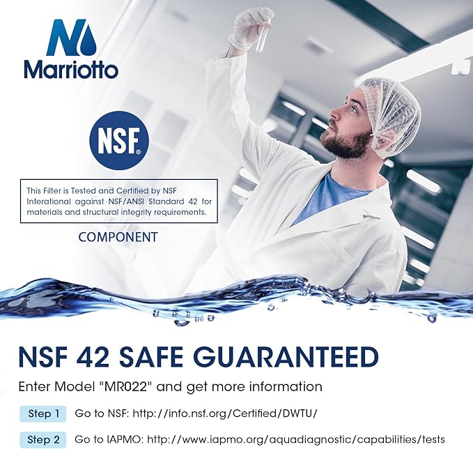 MARRIOTTO MR022 Water Filter Replacement, Compatible with Frigidaire refrigerator EPTWFU01, EWF02, Pure Source Ultra II and Pure Air Ultra 2 Air Filter (3+3)