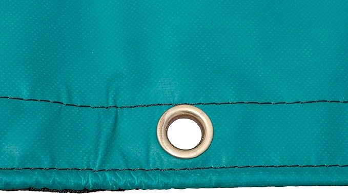 Mytee Products 2 Pack 24' x 27' Flatbed Trailer Lumber Tarp with 8 FT Drop - Heavy Duty Green 18 Oz Vinyl Waterproof Tarp for Truck/Trailers to Protect Cargo from Wind, Rain, Snow, and Sun