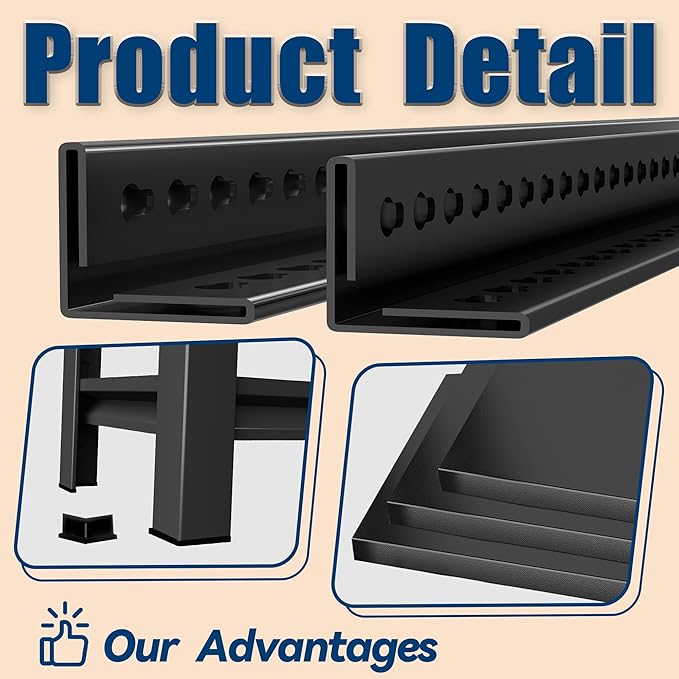 Garage Shelving, 2000LBS Garage Shelving Heavy Duty, Adjustable and Detachable Metal Storage Shelves with Fences, Easy Assembly, Shelves for Warehouse,Basement (47.24" W*18" D*78" H)