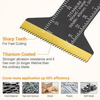 PECHAM Oscillating Tool Blade, 37PCS Universal Wood Metal Oscillating Multitool Quick Release Saw Blades Fit Porter Cable Black & Decker Rockwell Ridgid Ryobi Milwaukee DeWalt Chicago Craftsman