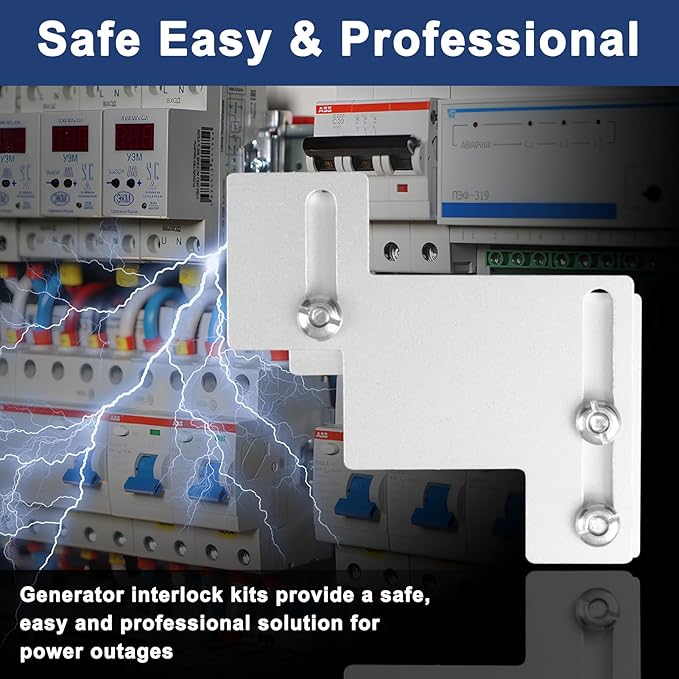 Generator Interlock Kit for Eaton Cutler Hammer Challenger, 150-200 Amp Panels, 1 1/4 to 1 1/2 Inch Breaker Spacing, Safe & Easy Home Generator Connection(BR-200)