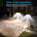 AmeriTop Solar Lights Outdoor, 2 Pack LED High Brightness Cordless Solar Motion Sensor Lights; 4 Adjustable Heads, 320° Wide Angle Illumination, IP65 Waterproof, Security LED Wall Light(Daylight)