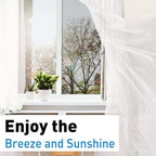 Window Screen Replacement Kit, 36"W × 90"L Durable Polyester Adjustable Screen Mesh with Retainer Spline (32ft) for DIY Project Window Screen Door Screen Replacement & Repair, Grey