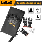 LEILUO 50 Pcs Multitool Blades Japanese Teeth Fast Cutting Oscillating Tool Blades CRV Material Oscillating Saw Blades Universal Accessories with Storage Bag Fit DeWalt Milwaukee Makita and More