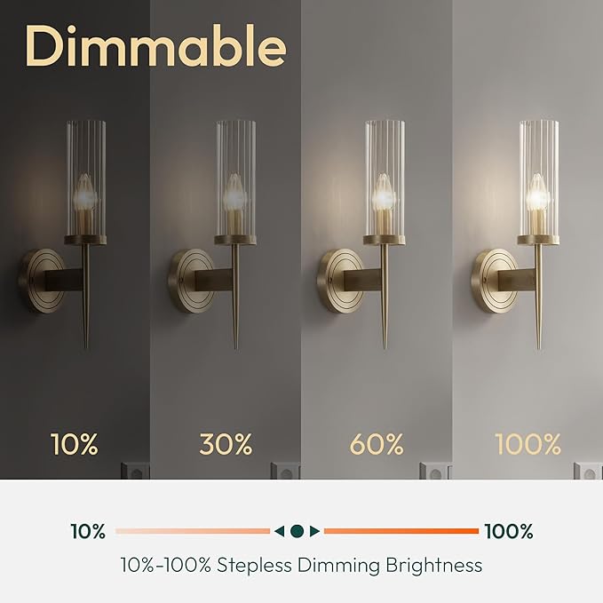 ALAMPEVER E26 LED Bulb 60 Watt, B11 Chandelier Light Bulbs, 5000K Daylight Candelabra LED Bulbs 12 Pack Candle Light Bulbs