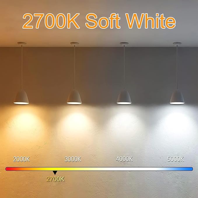 5 Inch Edison Bulb, 2700K Soft White E26 Led Bulb 6W Dimmable, 800LM T10 T9 Bulb Clear Glass Tubular Light Bulbs, AC 120V Equal 80 Watt Bulbs for Chandelier Pendant Wall Light - 6Pack
