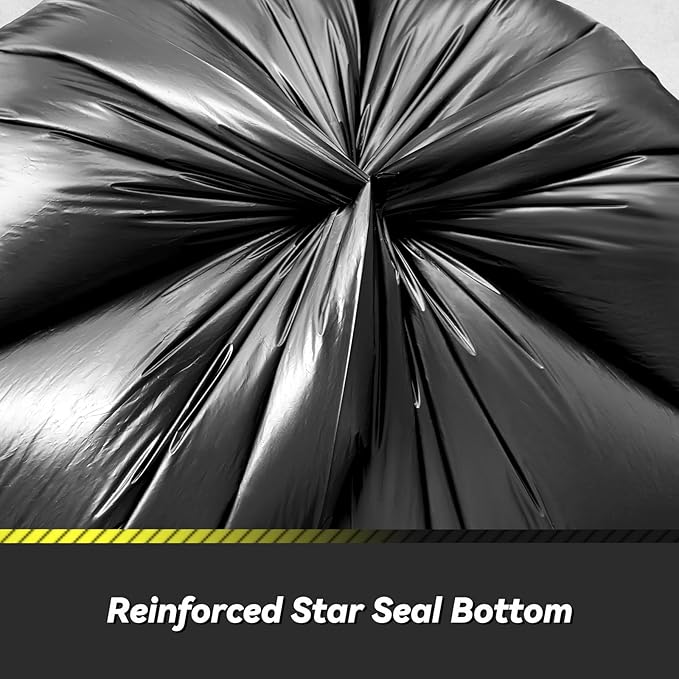 100 Count 17 Micron Extra Heavy Duty 4 Gallon Trash Bags, Sturdy & Tear-Resistant Small Trash Bags for Bathroom & Kitchen