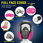 Reusable Half Face and Full Face Gas Mask with Activated Carbon Filter Against Organic Vapor/Dust/Chemical