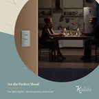 TOPGREENER Digital Dimmer Light Switch for 200W Dimmable LED/CFL Lights, Single Pole Led Slide Dimmer Switch, Neutral Wire Not Required, Wall Plate Included, UL Listed, TGDS1-W-10PCS, White,10 Pack