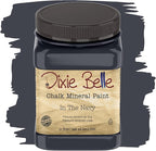 Dixie Belle Paint Company Chalk Finish Furniture Paint - In the Navy (32oz) - Matte Dark Navy Chic Chalk Mineral DIY Furniture Paint