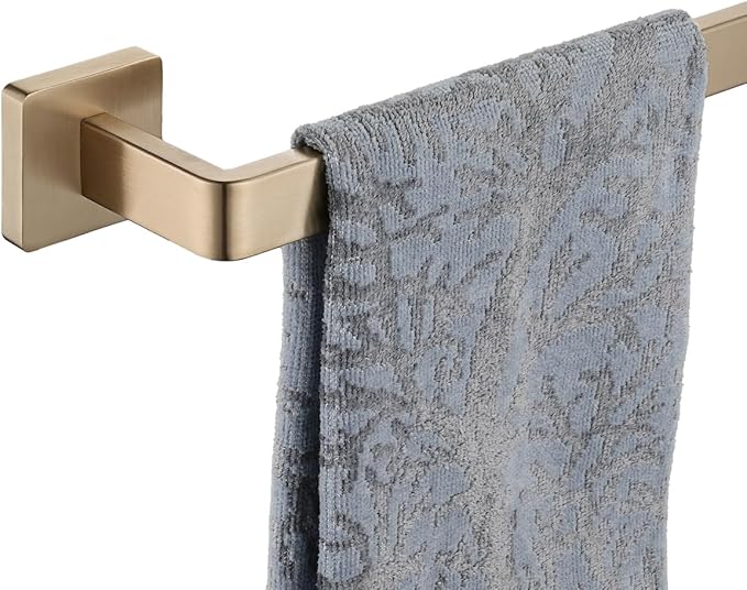 JQK Champagne Bronze Bath Towel Bar, 30 Inch 304 Stainless Steel Thicken 0.8mm Towel Rack Bathroom, Towel Holder Wall Mount, Total Length 32.36 Inch, TB250L30-CB