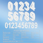 Mailbox Numbers Sticker - Reflective, Self Adhesive Numbers for Outside, Durable & Easy to Apply (White, 4" x 2, 3" x 1)