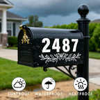 Reflective Mailbox Numbers 4 Inch (0-9) for Outside House Address Number Stickers for Mail Box White Self-Adhesive Stickers-Waterproof and UV Resistant Signs, Door, Address Farmhouse Decor(6 Sets)