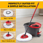 Mop Head Replacement for Ocedar Mop Heads Replacements, Spin Mop Refills with Premium Microfiber - Easy to Clean and Machine Washable, 6 Pack Replace Head