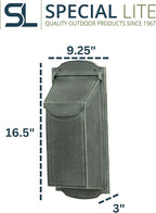 Special Lite Contemporary Vertical Wall Mount Mailbox - Verde Green Aluminum Mailbox for Wall Mount - SVC-1002-VG