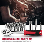 Eastvolt 218-Piece Household Tool Kit, Auto Repair Tool Set, Tool Kits for Homeowner, Plier, Screwdriver Set, Socket Kit and Toolbox Storage Case,Black + Red