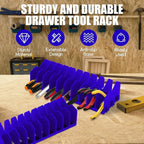 Plier Orgainzer, 2 Pack Pliers Orgainzer Rack, 20 Slots Extendable Screwdriver Organizer with Non-Slip Rubber Base, Fits 3" H, Toolbox Organizer for Pliers, Wrenches, Screwdrivers,Blue