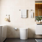 5-Piece Bathroom Hardware Accessories Set, 23.6 Inch SUS304 Stainless Steel Towel Bar Set, Wall Mounted Bathroom Towel Holders, Towel Hooks with Toilet Paper Holder