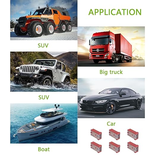 50A 32V Mini Slotted Automotive MCASE Shaped Cartridge Fuse Kit(Pack of 6pcs,50A)