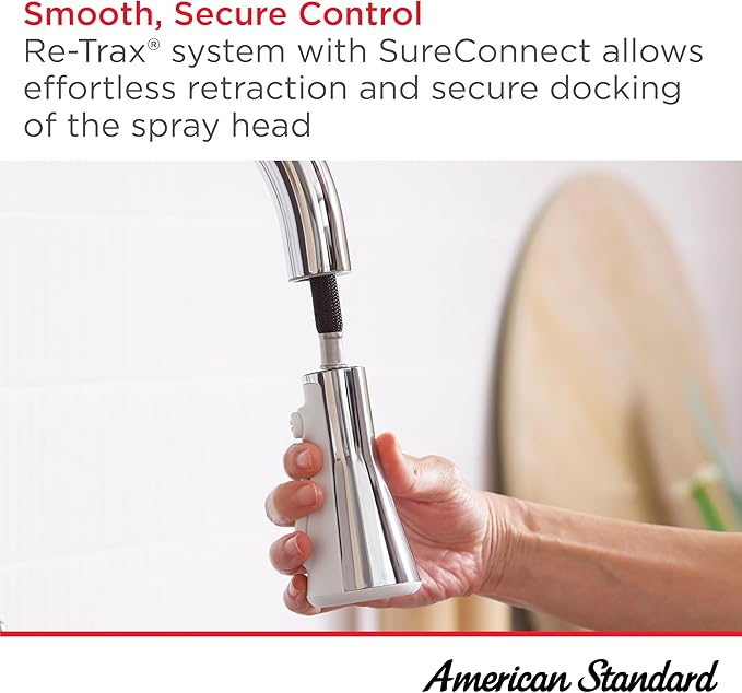 American Standard 104881GN00 Aspirations Single-Hole Kitchen Sink Faucet with Pull-Down Sprayer, 1.8 GPM, Brushed Gold