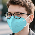LEMENT KN95 Face Masks,100 Pack Breathable Cup Dust Disposable Masks For Adults,Blue