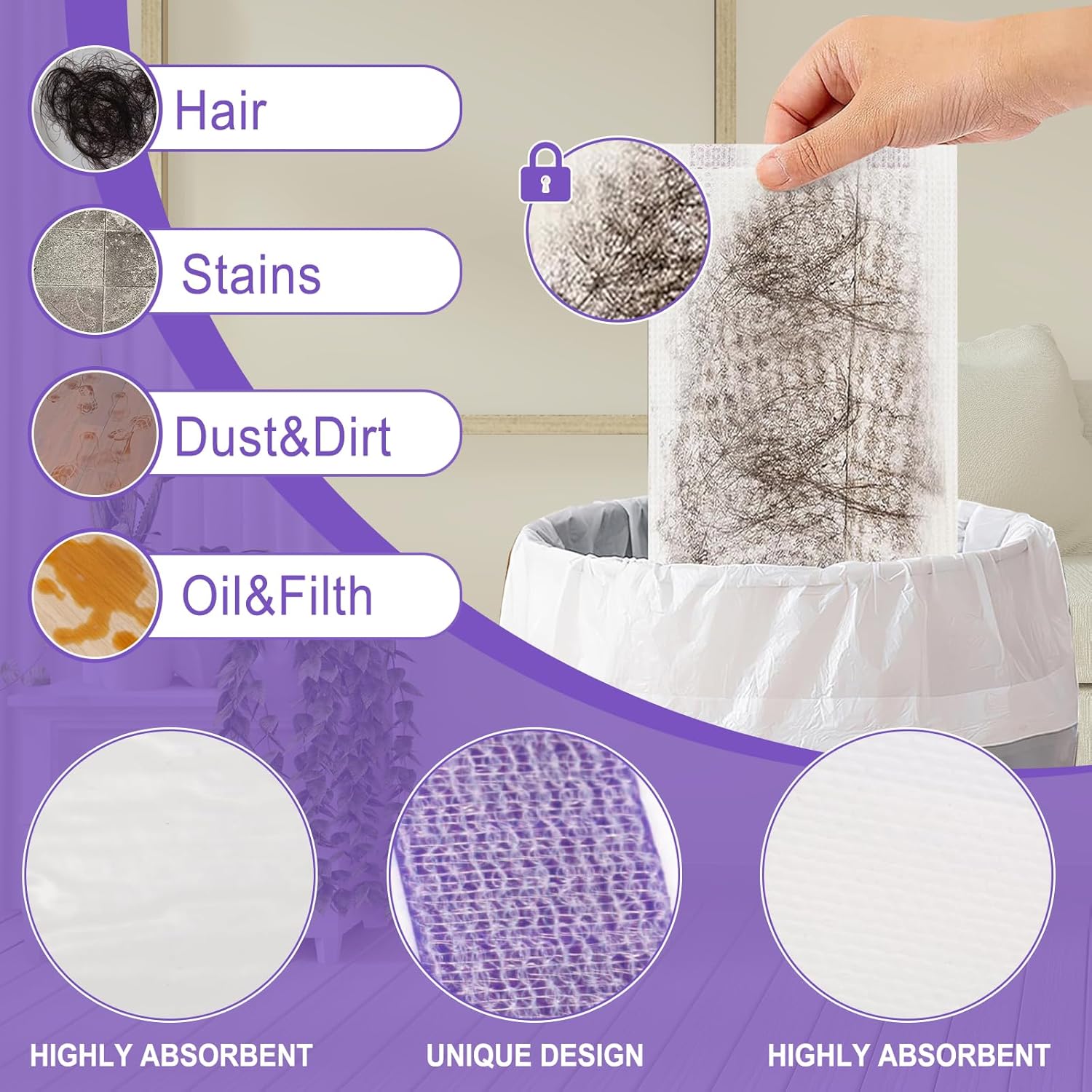 Disposable Wet Pads Refill Compatible with Wet Pads Refill Replacement for Wet Jet Pads for Household Cleaning Suit All Multi-Surface Floor,Thickness & Absorbent (20)