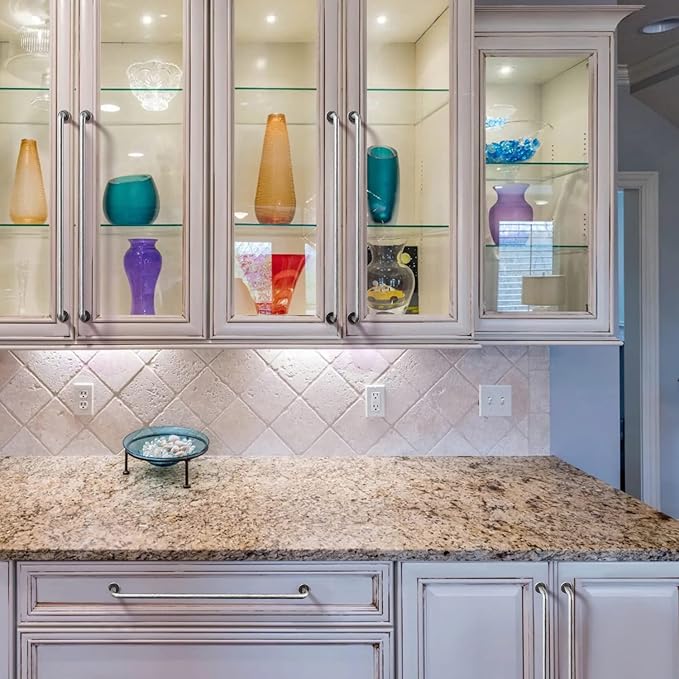 Goo-Ki 12.6" c-c Weathered Nickel Cabinet Handle Drawer Pulls, 6 Pack Antique Iron Bar Pull Kitchen Hardware for Appliance Closet Dresser Wardrobe Cupboard Furniture