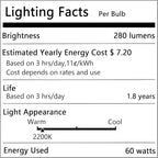 A19 Edison Light Bulb,E26 Incandescent Light Bulbs 60W Antique Vintage Bulb,2200K Dimmable Warm White 280 Lumens Amber Retro Decorative Old Fashioned Incandescent Bulb,Squirrel Cage 6 Pack