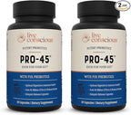 Live Conscious PRO45: Probiotic Formula, 45 Billion CFU, 11 Comprehensive strains. Dairy Free. Delayed Release Veggie caps. Promotes Immune and Digestive Health. 60 Capsules (2-Pack)