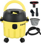 Wet-Dry Vacuum, 3-in-1 Portable Shop Vacuum Cleaner with 2 Peak HP Power Suction, Lightweight Wet Dry Vacuum with Blower & Wall Mount Design for Car, Pet Hair, Hard Floor (Low)