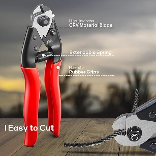 1000FT 1/8" T316 Black Stainless Steel Cable, Black Wire Rope Aircraft Cable for Deck Cable Railing Kit, DIY Balustrades, 7x7 Strands Construction, Comes with a Cutter