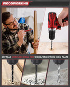 KINGTOOL Home Tool Set Kit - 286 PCS Home Auto Repair Tool Kit with Rolling Tool Box, Mechanic Tool Sets with 21V Max Cordless Power drill, Perfect for Homeowner, Diyer, Handyman