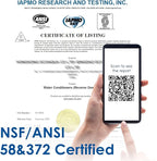 Waterdrop G3P600 Reverse Osmosis System, 8 Stage Tankless Reverse Osmosis Water Filter, NSF/ANSI 42 & 58 & 372 Certified, Under Sink RO System, 2:1 Pure to Drain, Smart LED Faucet