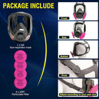 Reusable Half Face and Full Face Gas Mask with Activated Carbon Filter Against Organic Vapor/Dust/Chemical