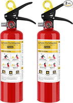 ABC Fire Extinguisher for Home - 2.2lb, Dry Powder Fire Extinguisher, 1A:10-B:C Rated, Certified for Car/House/Kitchen/Truck/Marine/Boat/Vehicle/utv/rv, 2 PACK